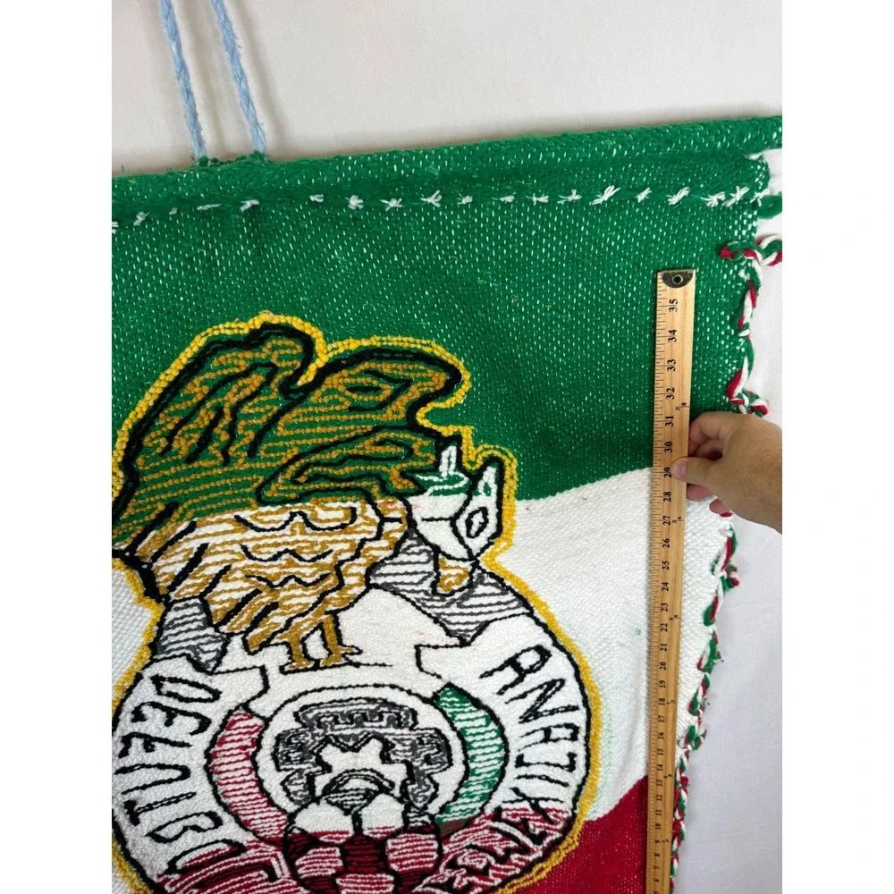 Mexico National Soccer Team Woven Wall Hanging Federation Crest Flag Decor 30X40